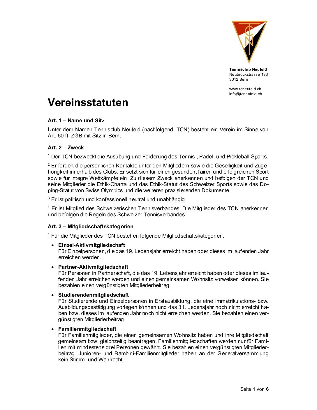 Vereinsstatuten